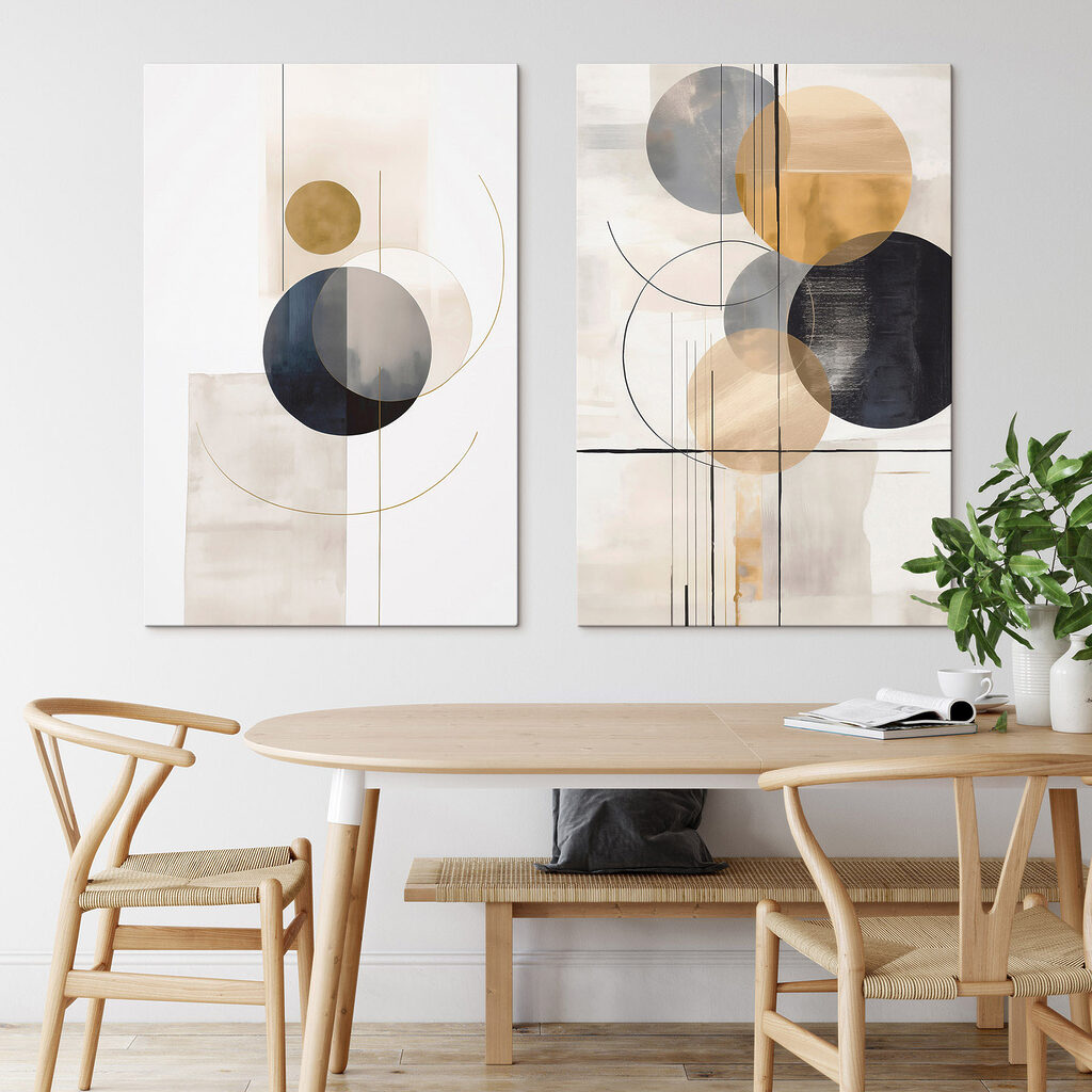 Nachodzące koła i łuki we wnętrzu