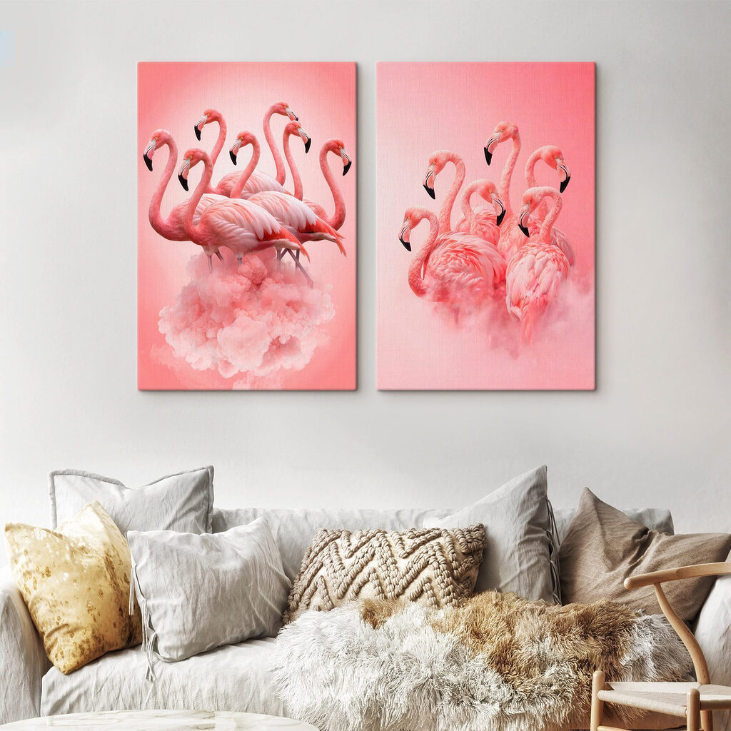 Flamingi w chmurach — wnętrze 1