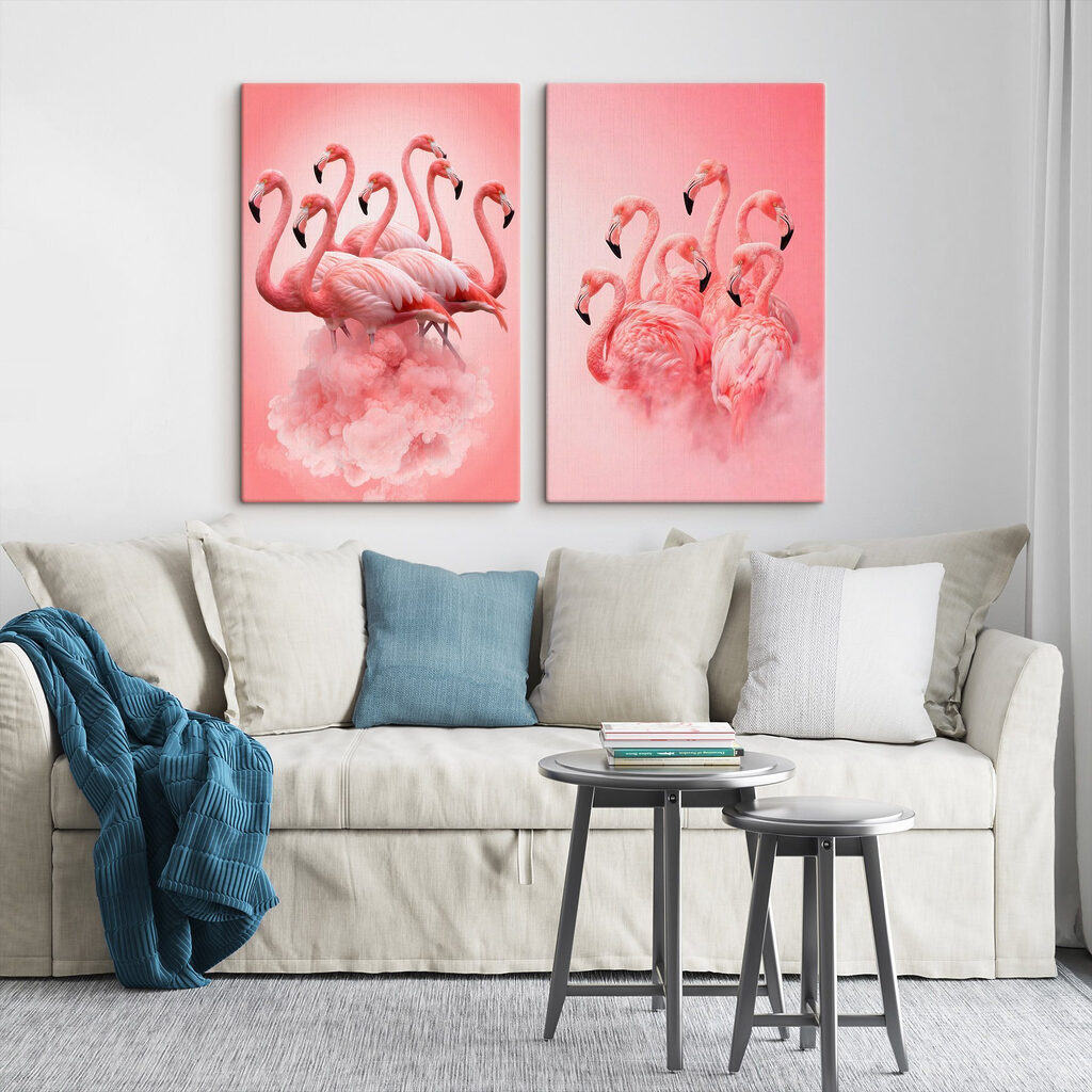 Flamingi w chmurach — wnętrze 2