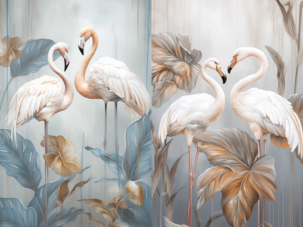 Dwa flamingi — cały wzór