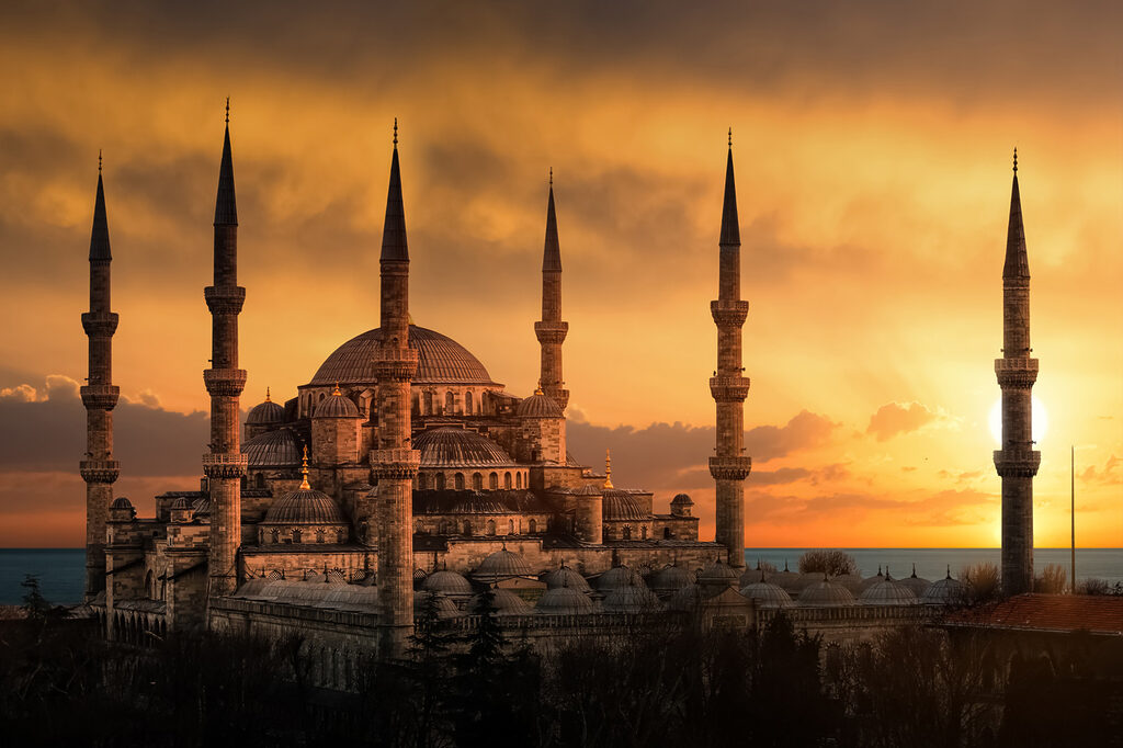 Minarety o zmierzchu — cały wzór