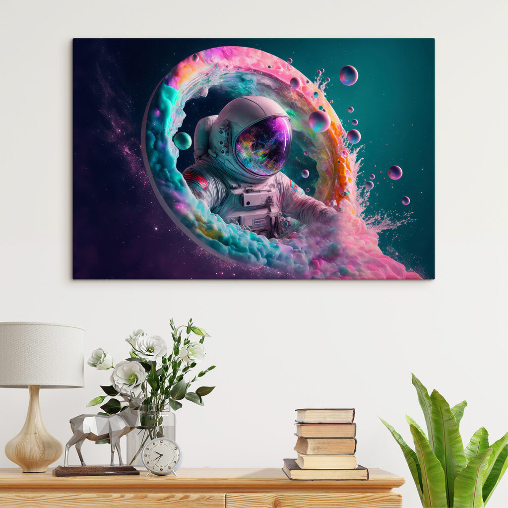 Astronauta w kolorowej mgle — wnętrze 4