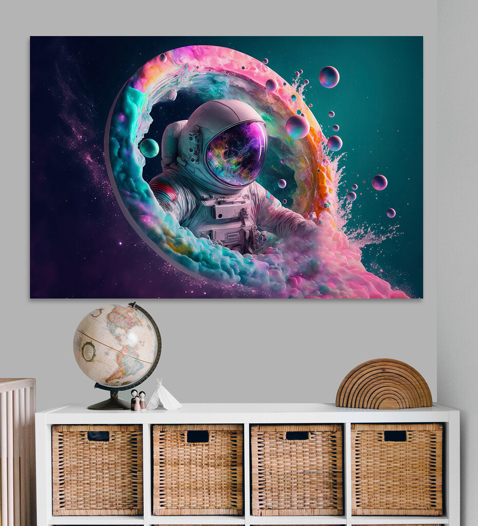 Astronauta w kolorowej mgle — wnętrze 2