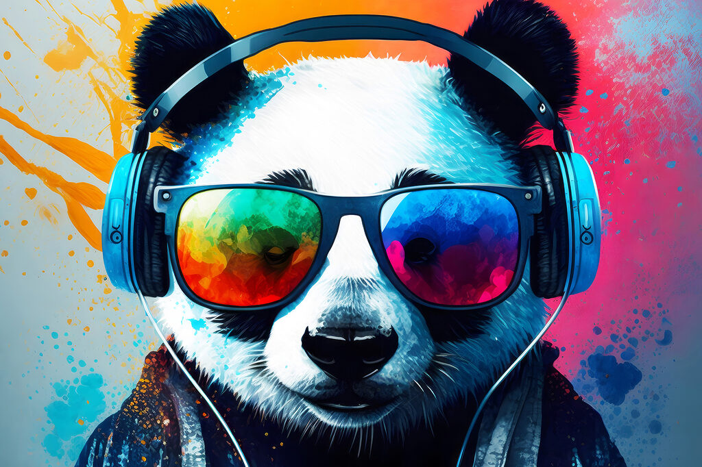 Panda we własnym rytmie — cały wzór