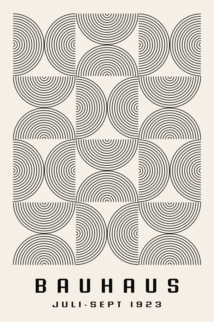 Bauhaus w łukach — cały wzór
