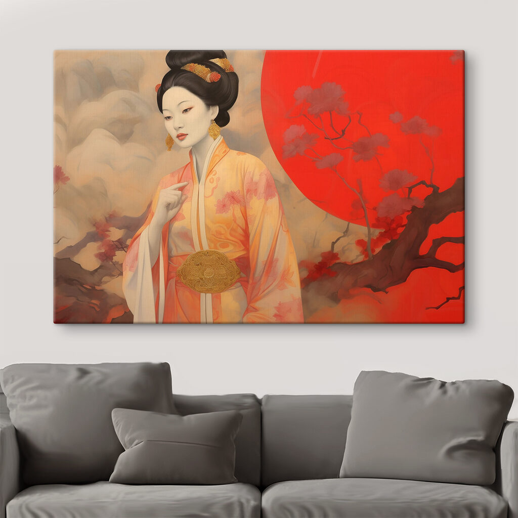 Kimono w czerwieni zachodu — wnętrze 1