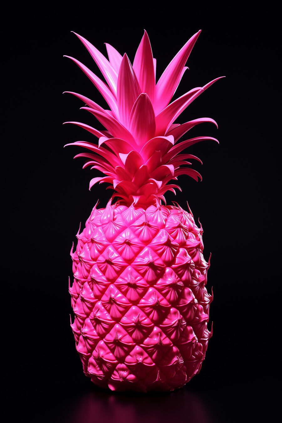 Ananas w jaskrawym różu — cały wzór