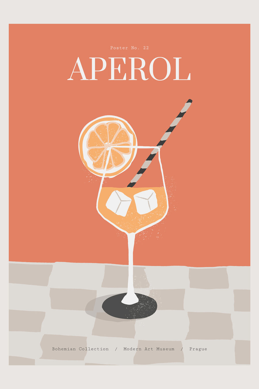 Aperol na szachownicy — cały wzór