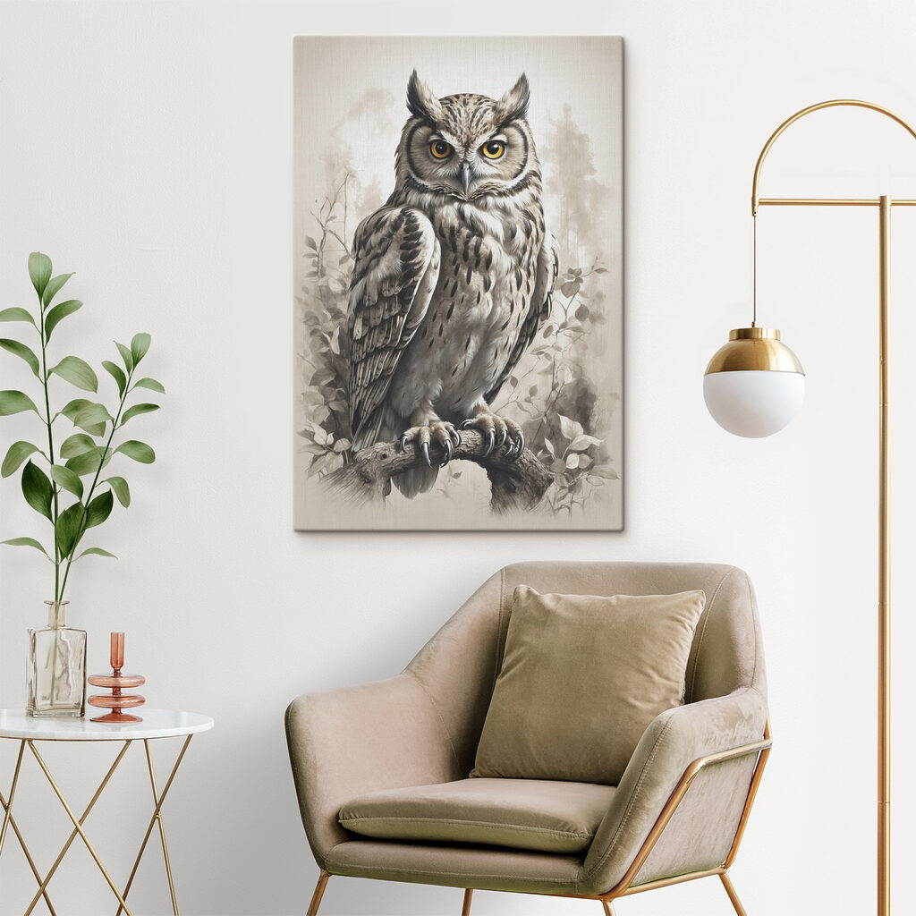 Sowa w miękkich liniach — wnętrze 4