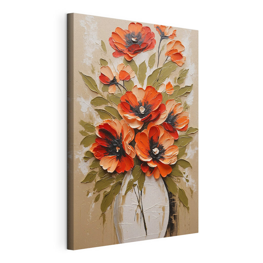 Pomarańczowoczerwone kwiaty — widok produktu