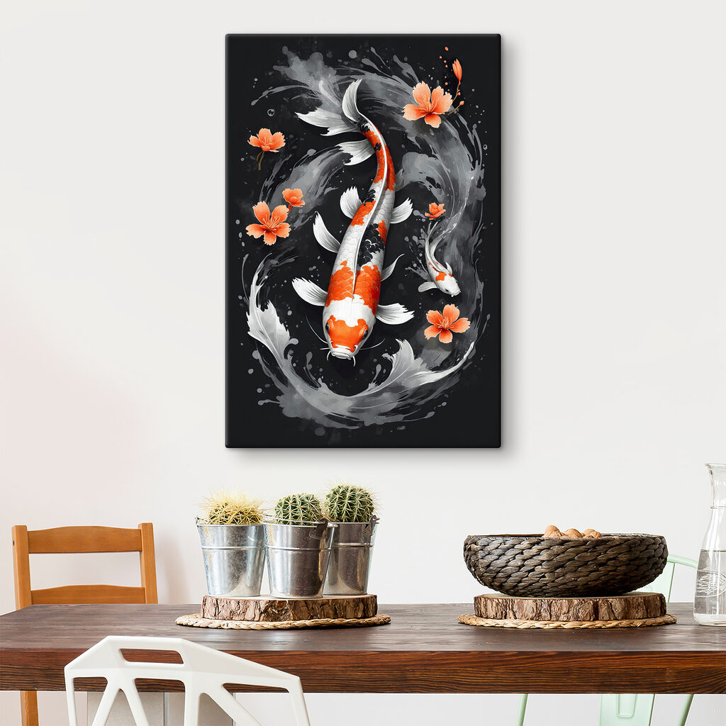 Koi wśród pomarańczowych kwiatów — wnętrze 3