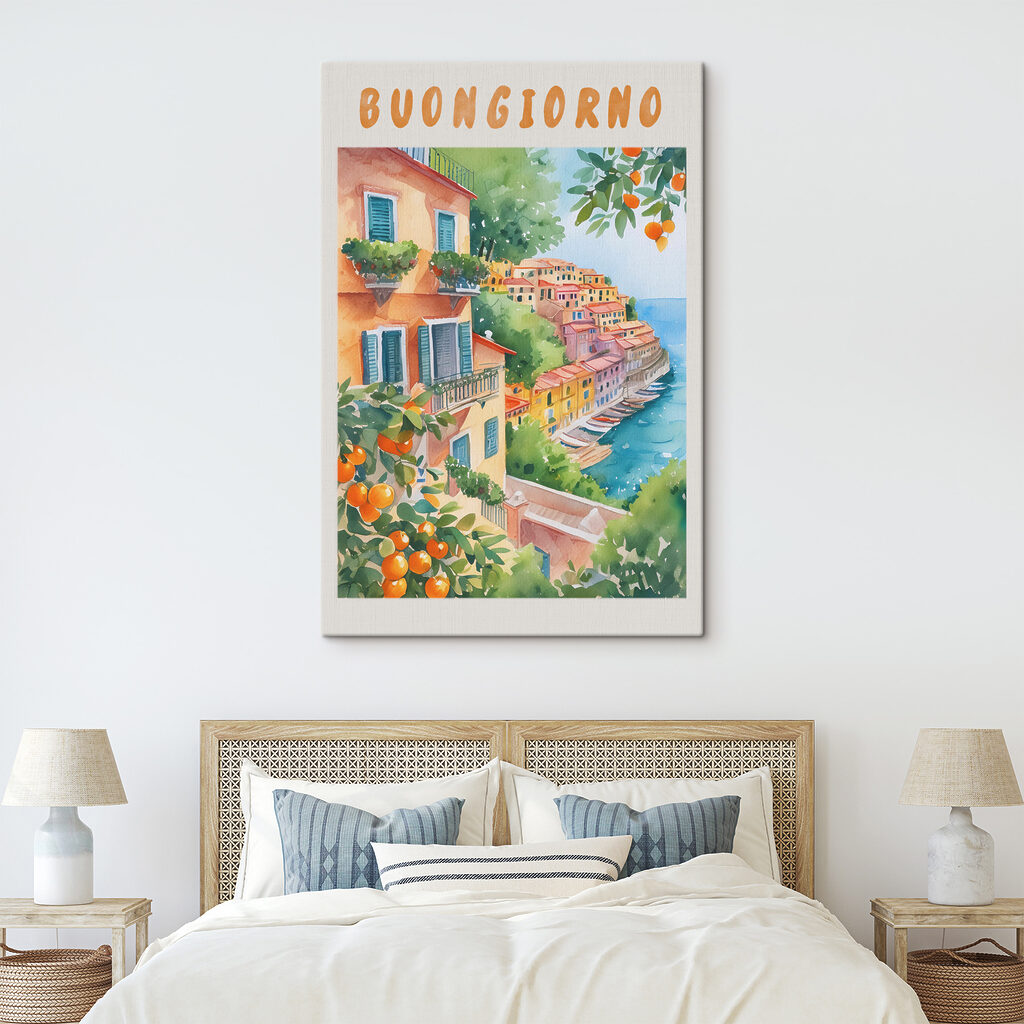 Buongiorno wśród pomarańczy we wnętrzu