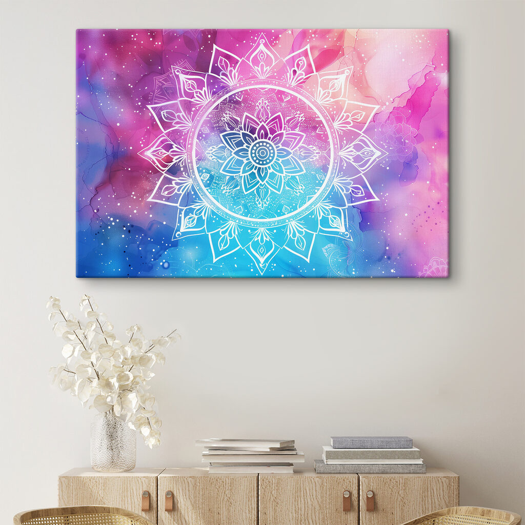 Różowa mandala gwiazd — wnętrze 2