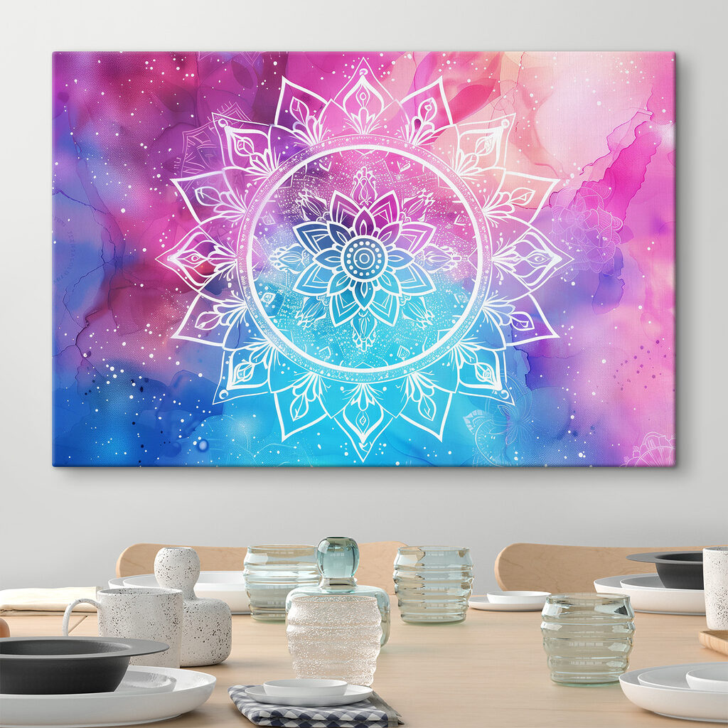 Różowa mandala gwiazd — wnętrze 1