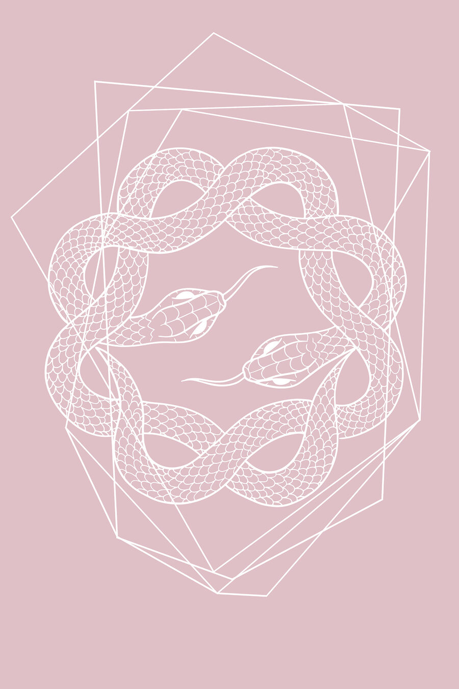Splecione węże — cały wzór