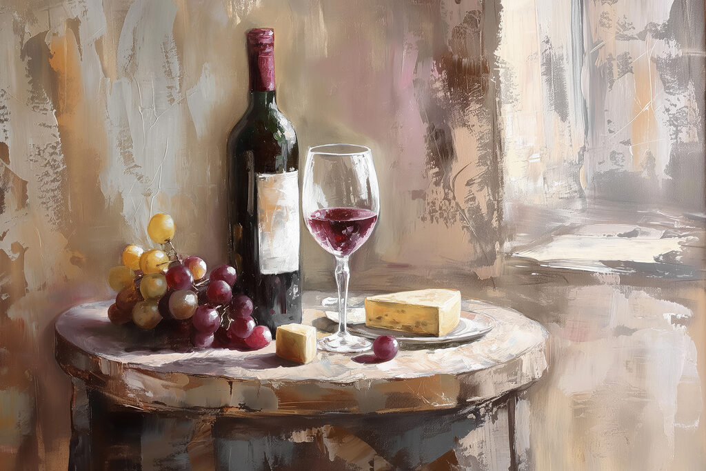 Wino i winogrona — cały wzór
