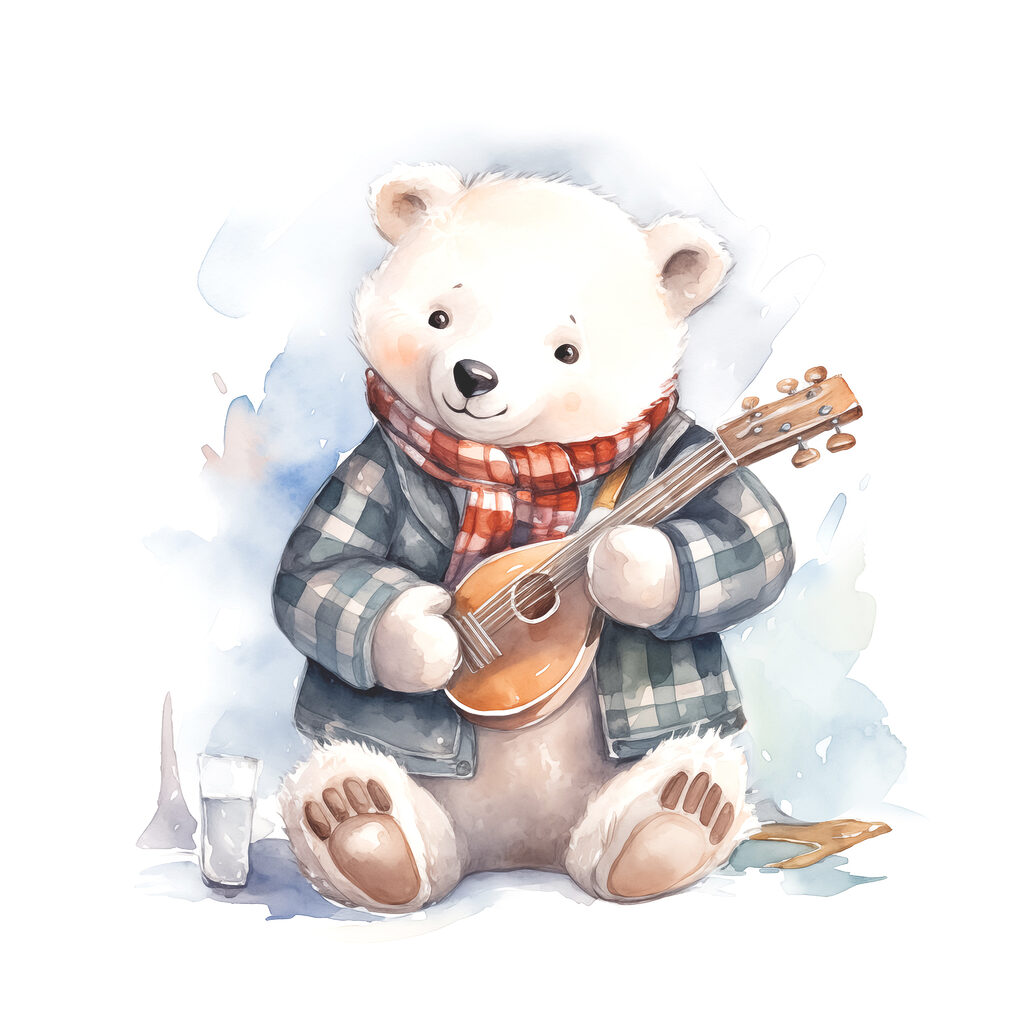 Miś z ukulele — cały wzór