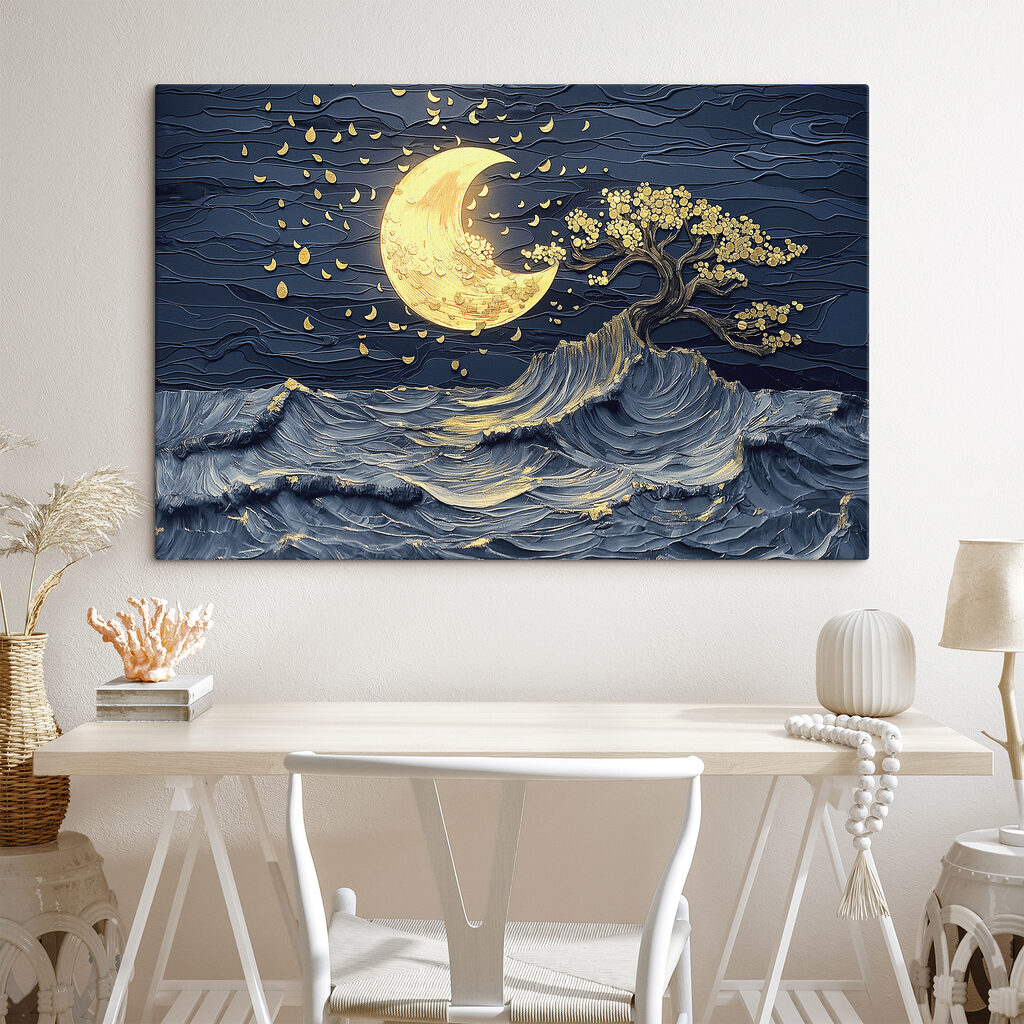 Drzewo wśród nocnych fal — wnętrze 2