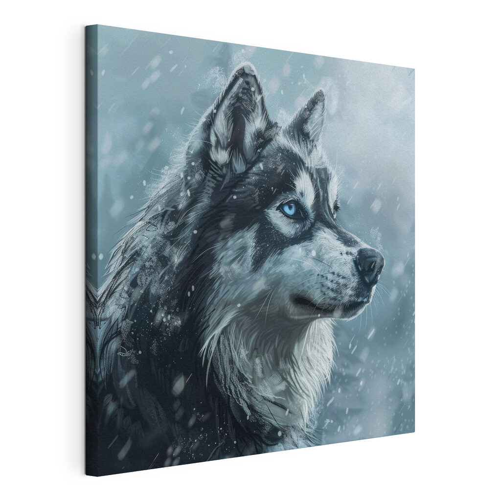 Husky w śniegu — widok produktu