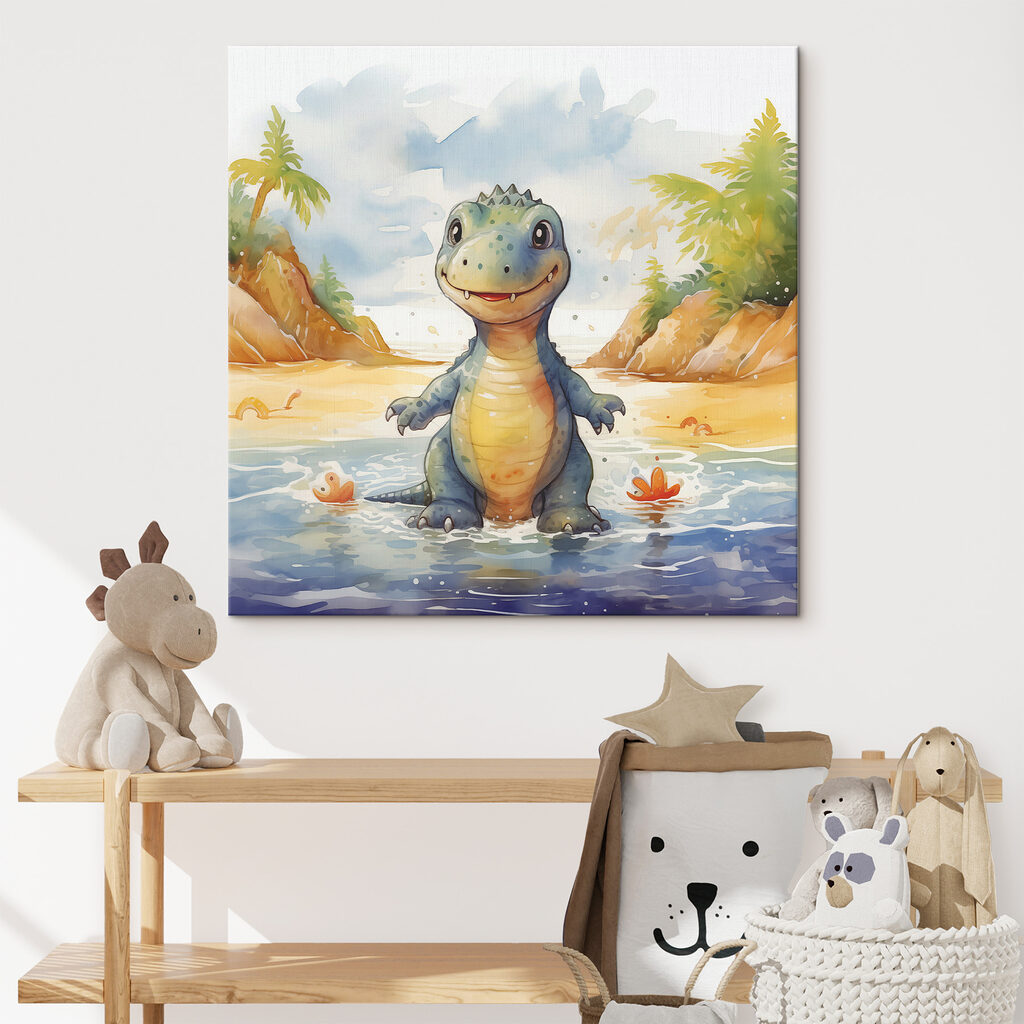 Dinozaur na płytkiej wodzie — wnętrze 1