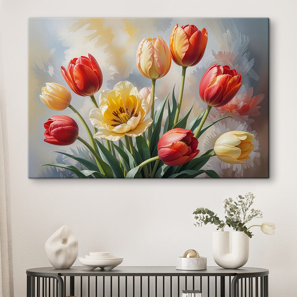 Tulipany w wiosennych barwach — wnętrze 1
