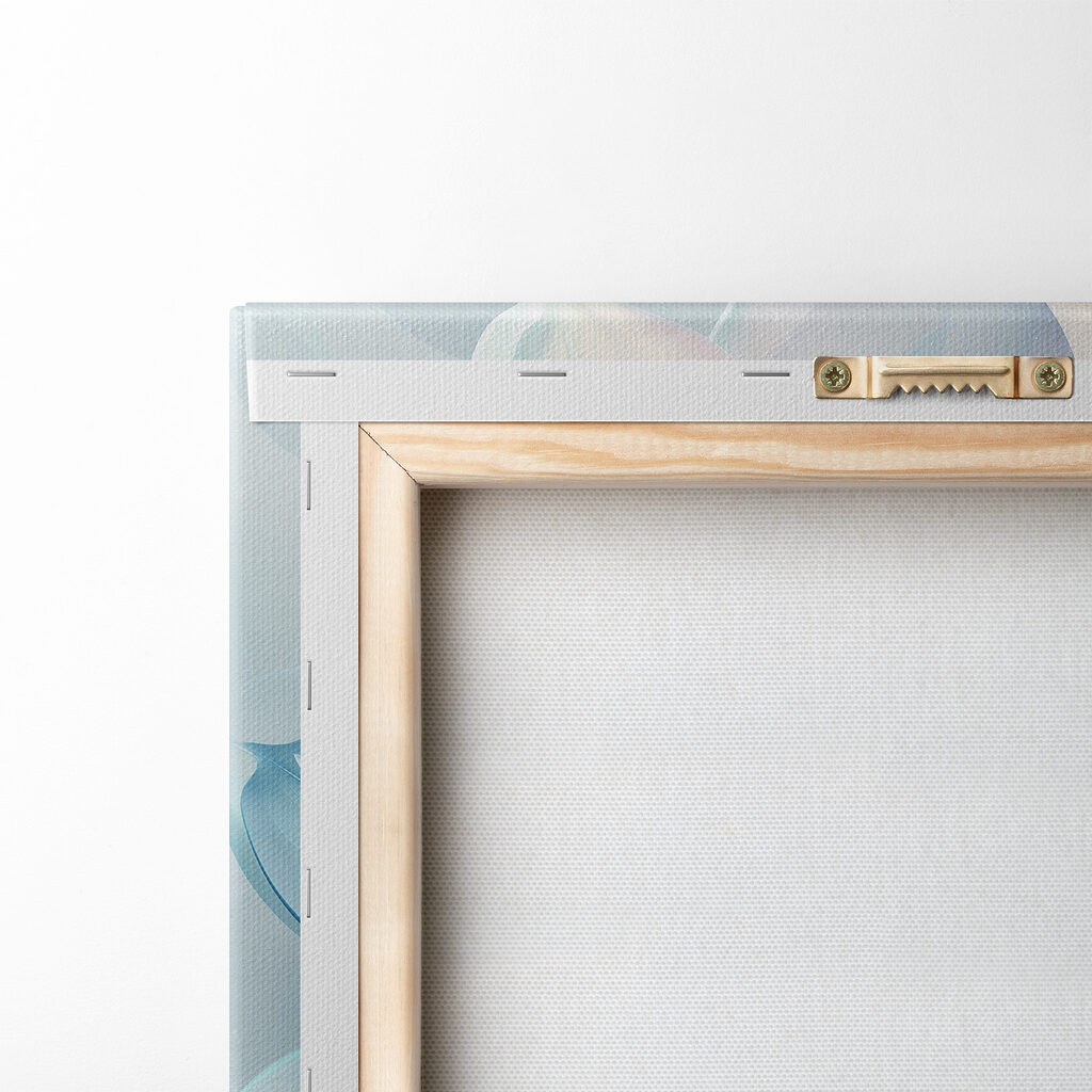 Niebieski kwiat w pastelu — tył