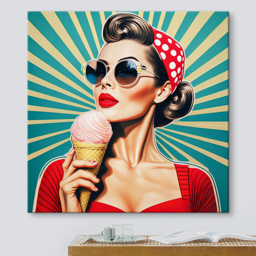 Retro portret z lodem — wnętrze 1
