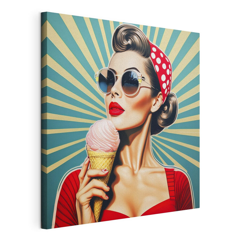 Retro portret z lodem — widok produktu