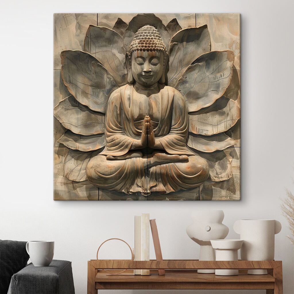 Budda wśród lotosowych liści — wnętrze 1