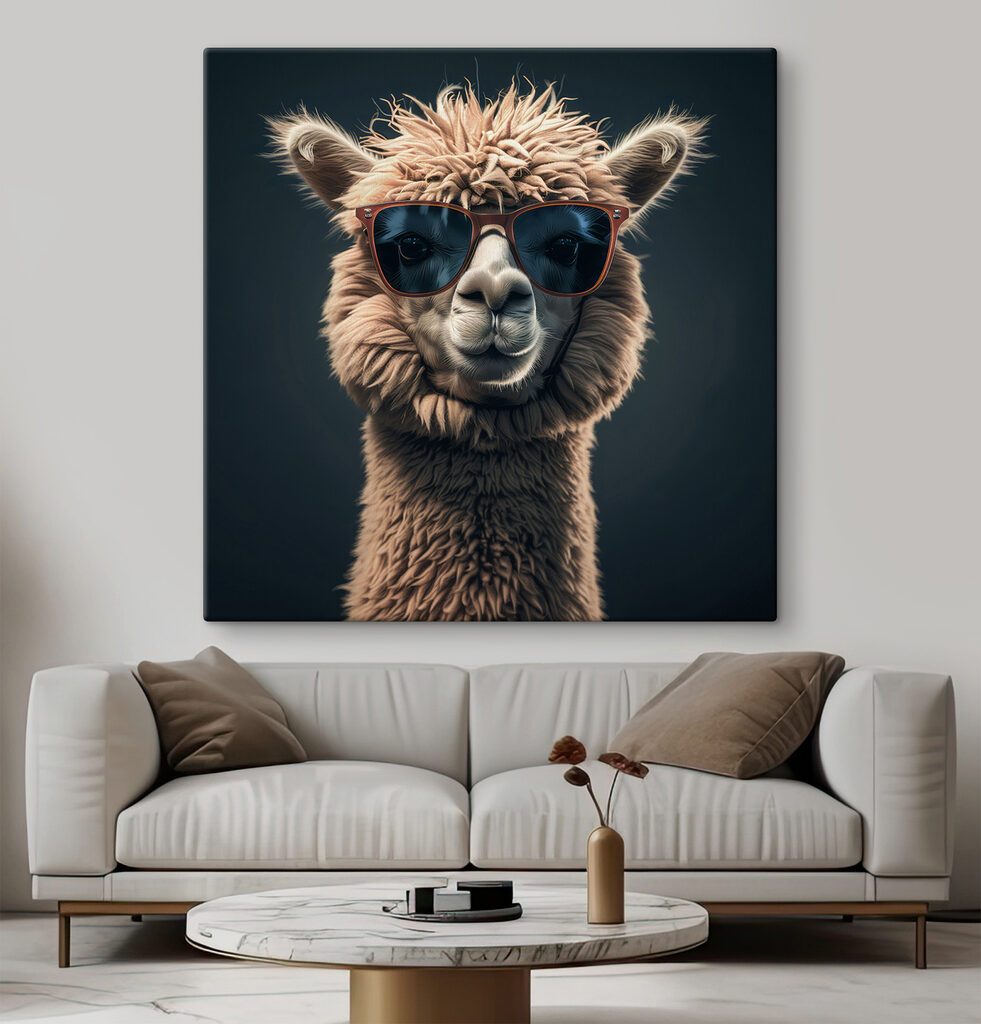 Lama w ciemnych okularach — wnętrze 1