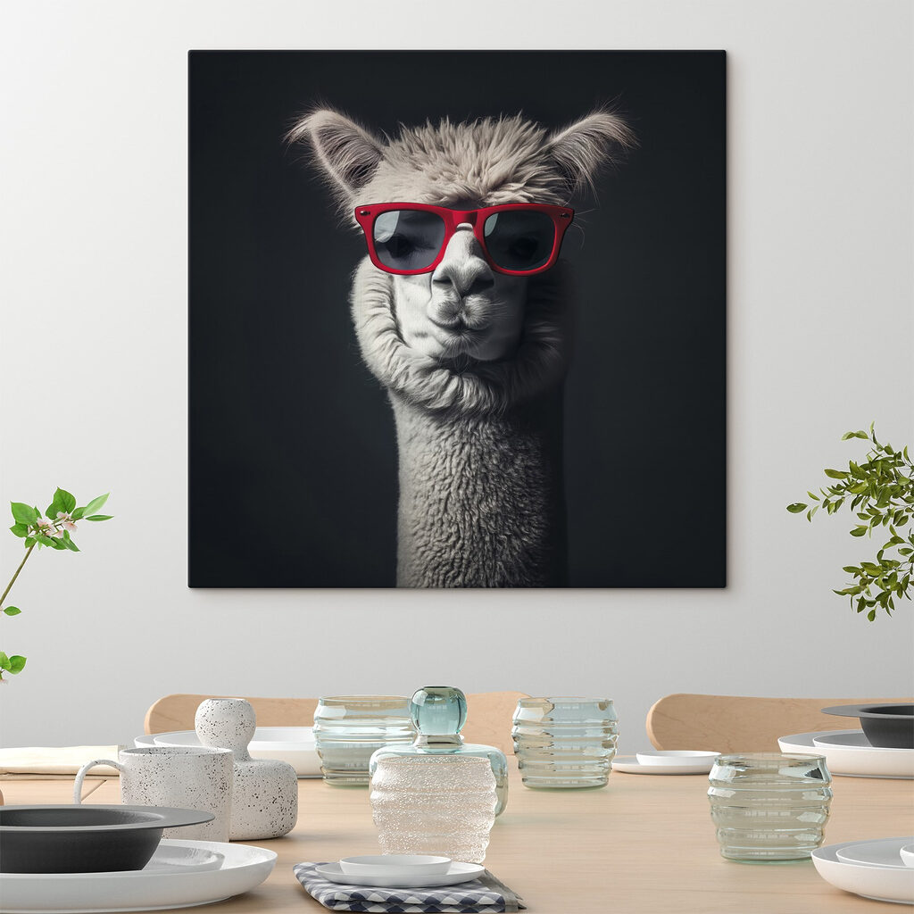 Lama w czerwonych okularach — wnętrze 4