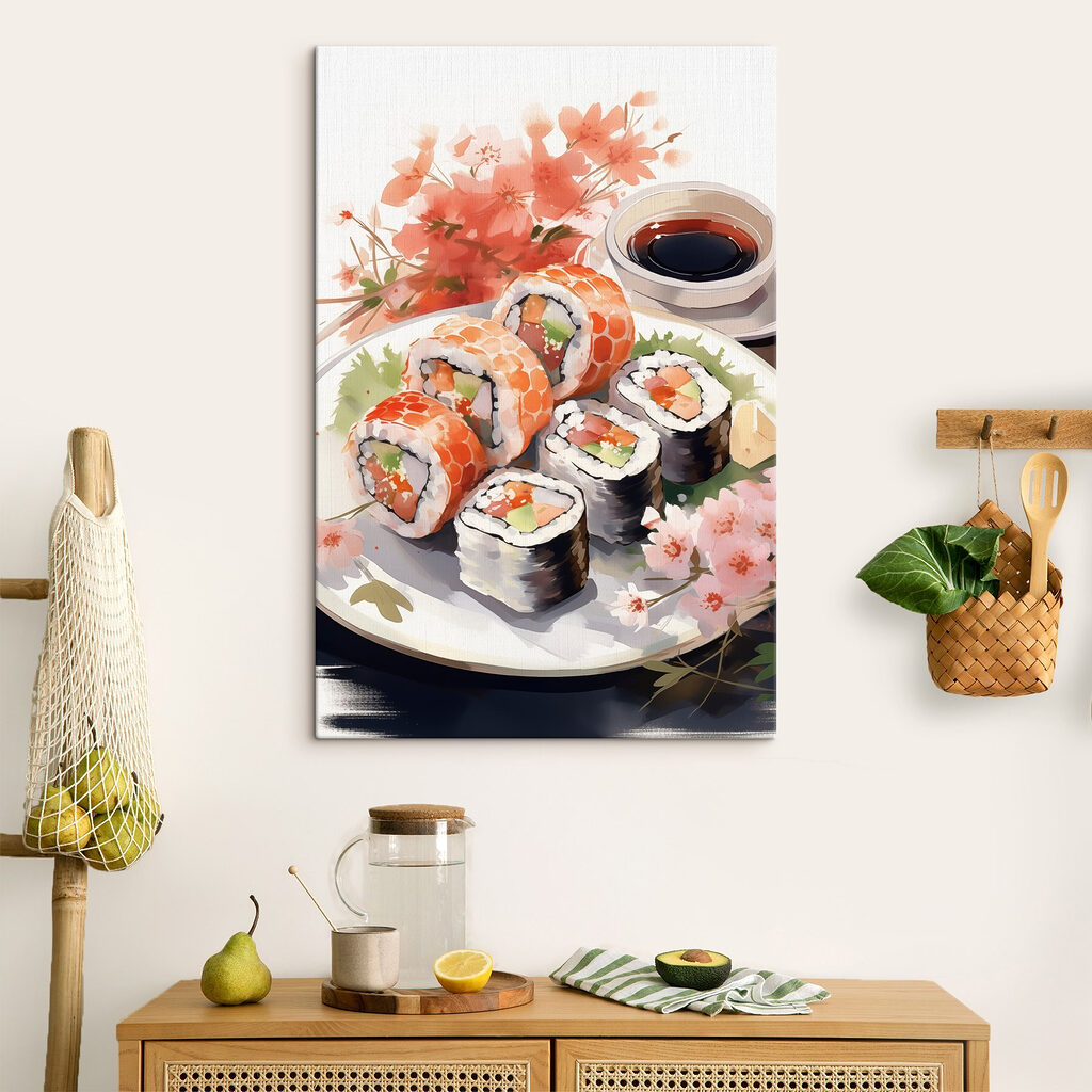 Sushi obok jesiennej gałązki — wnętrze 1