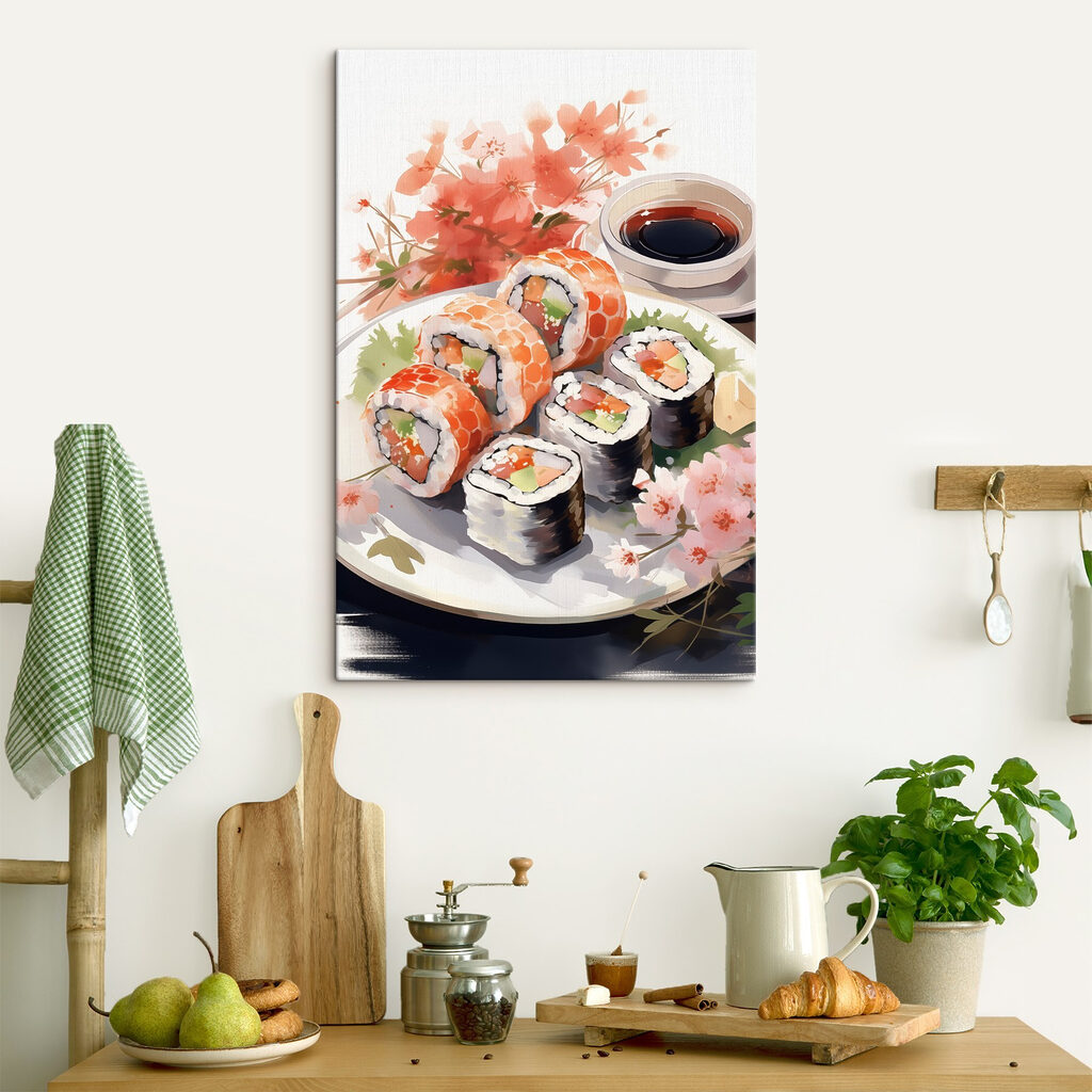 Sushi obok jesiennej gałązki — wnętrze 3