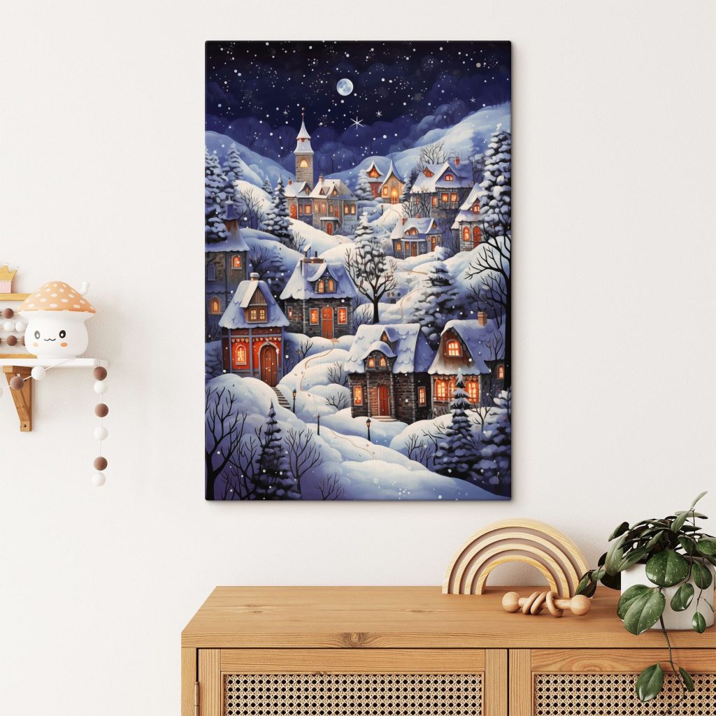 Ośnieżone domki pod gwiazdami — wnętrze 1