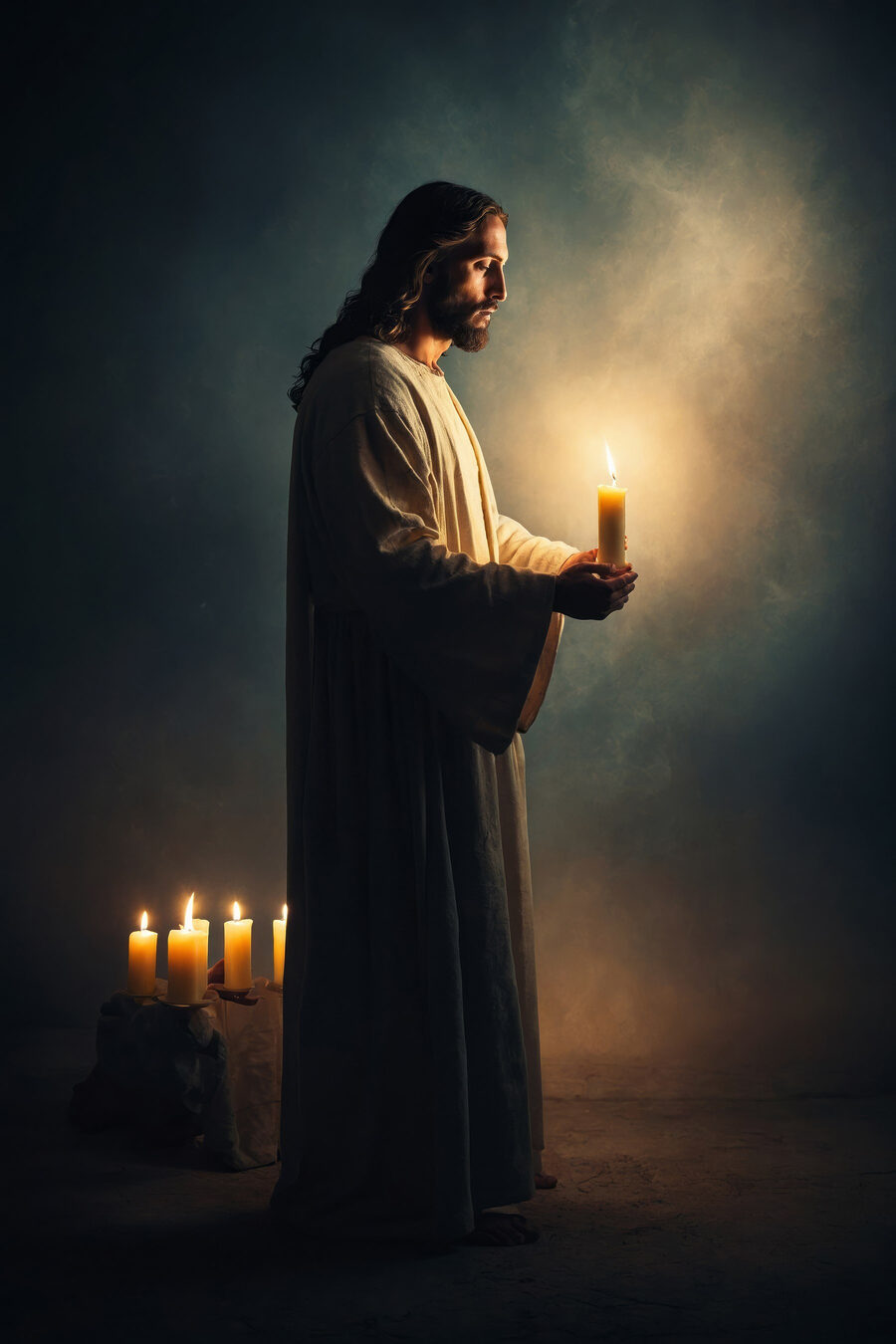 Jezus ze świecą — cały wzór