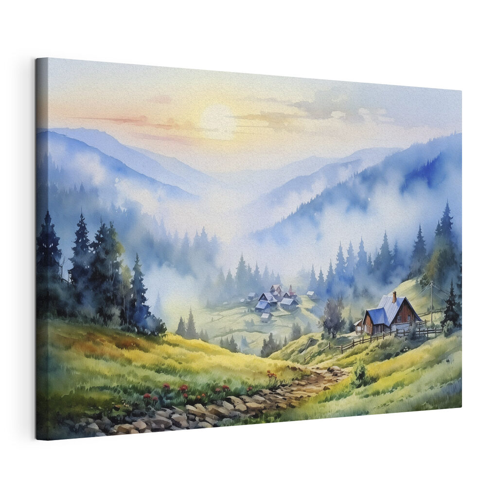 Krąg doliny — naciągnięte płótno i zawinięta krawędź