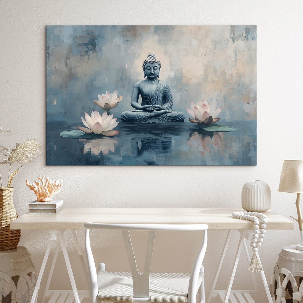 Budda wśród lotosów we wnętrzu