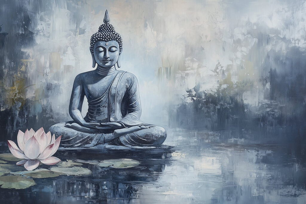 Budda w błękitnej mgle — cały wzór