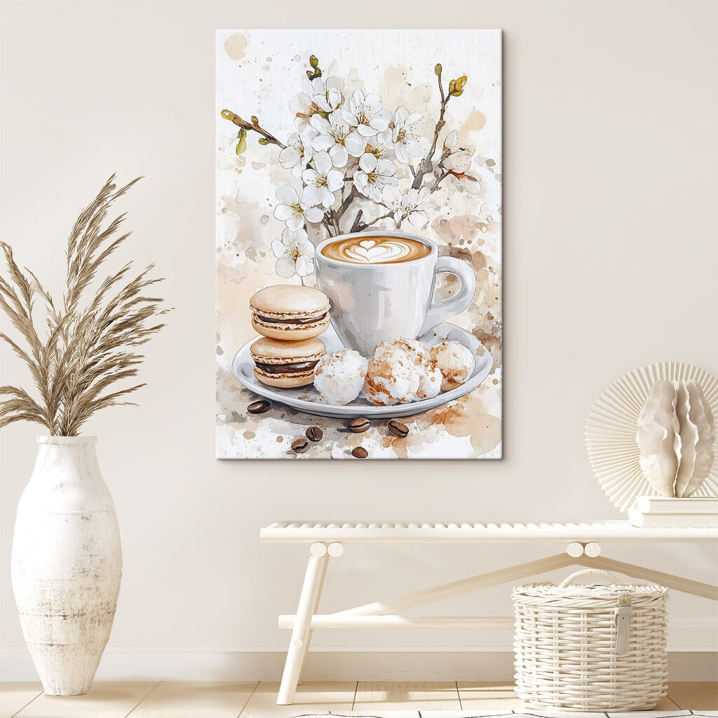 Cappuccino przy kwitnącej gałęzi — wnętrze 2