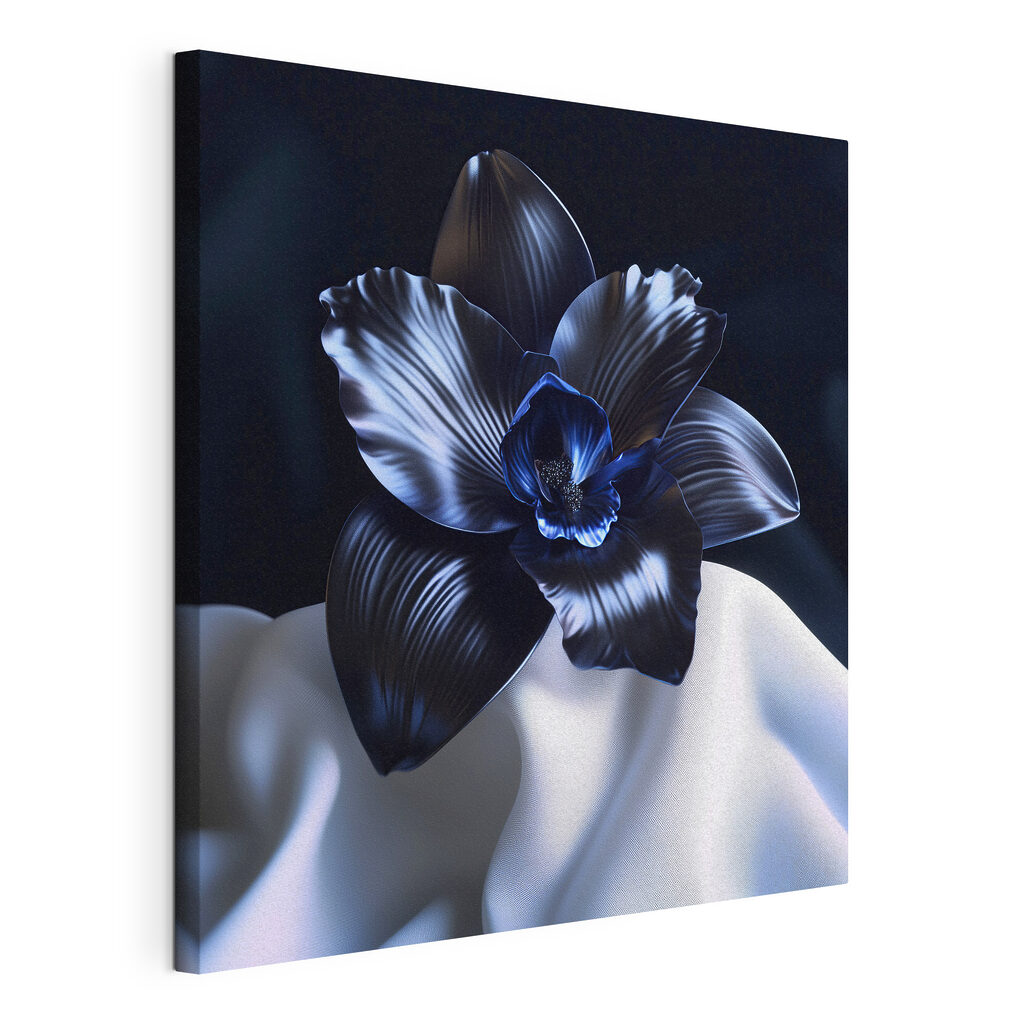 Orchidea na białych fałdach — widok produktu