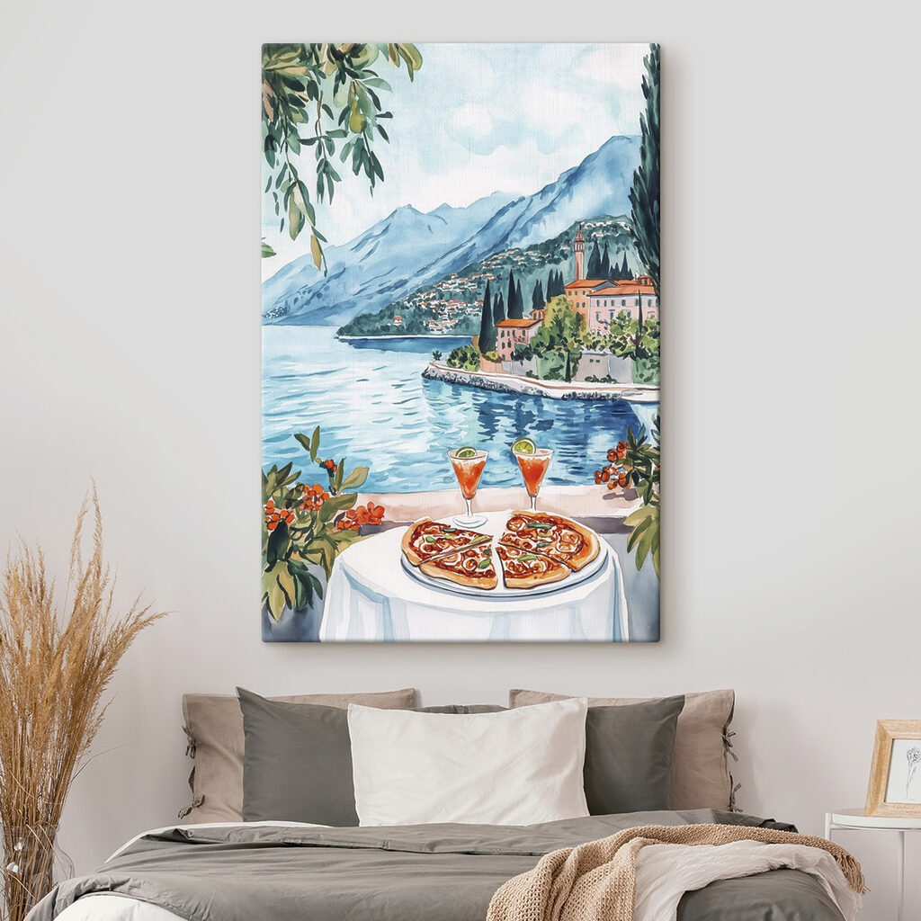 Taras nad jeziorem we wnętrzu