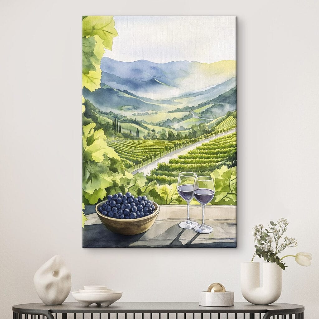 Wino nad zielonymi winnicami — wnętrze 2
