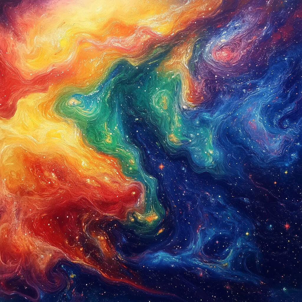 Smugi barw wśród gwiazd — cały wzór