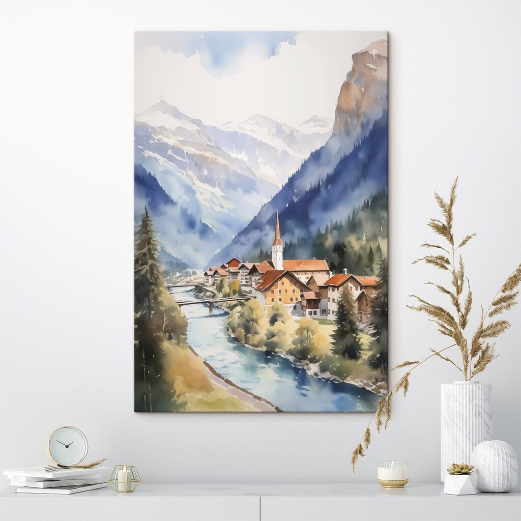 Górska wioska nad rzeką — wnętrze 1
