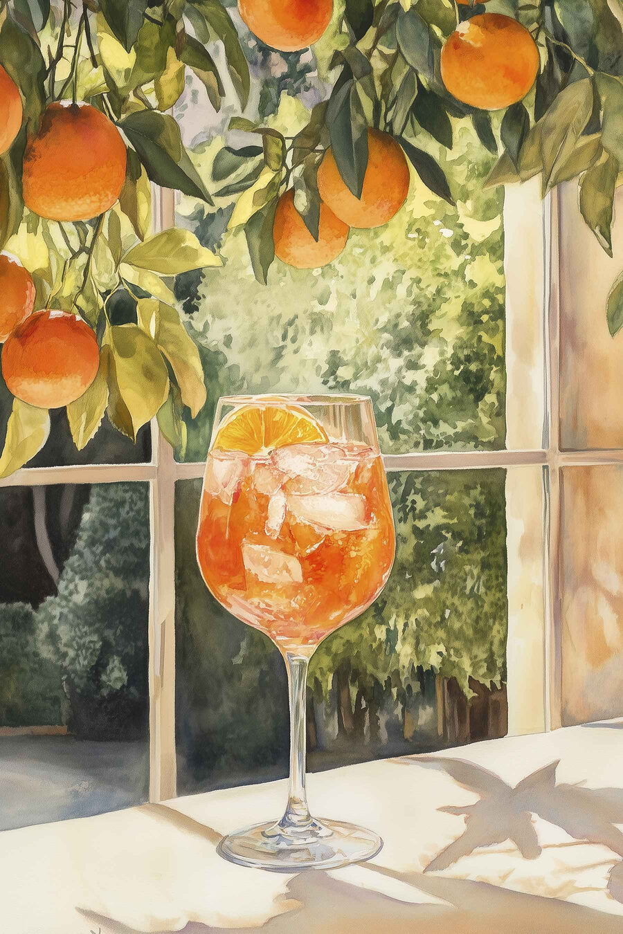 Spritz pod gałęziami pomarańczy — cały wzór