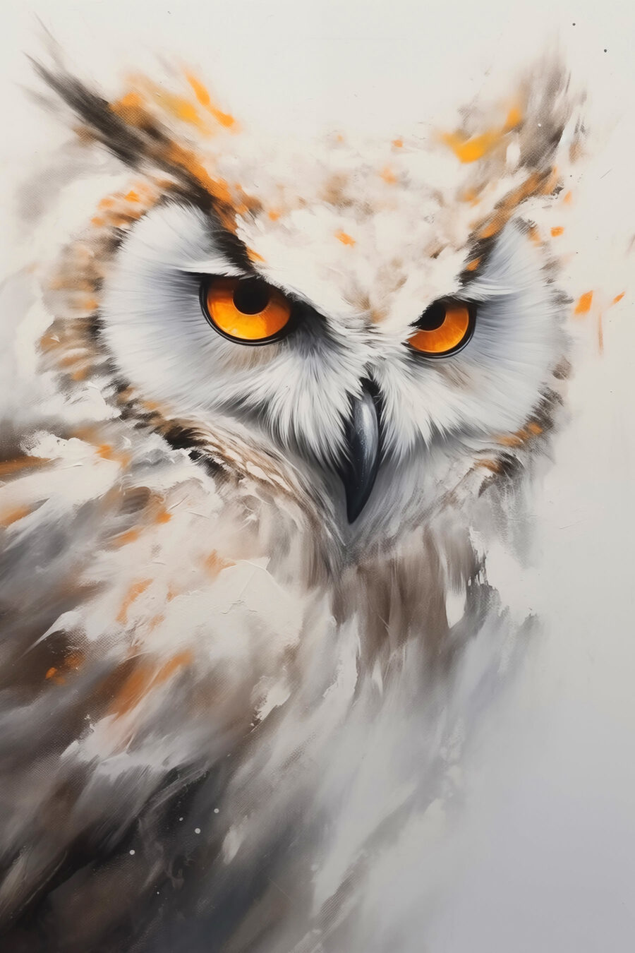 Sowa o ognistych oczach — cały wzór