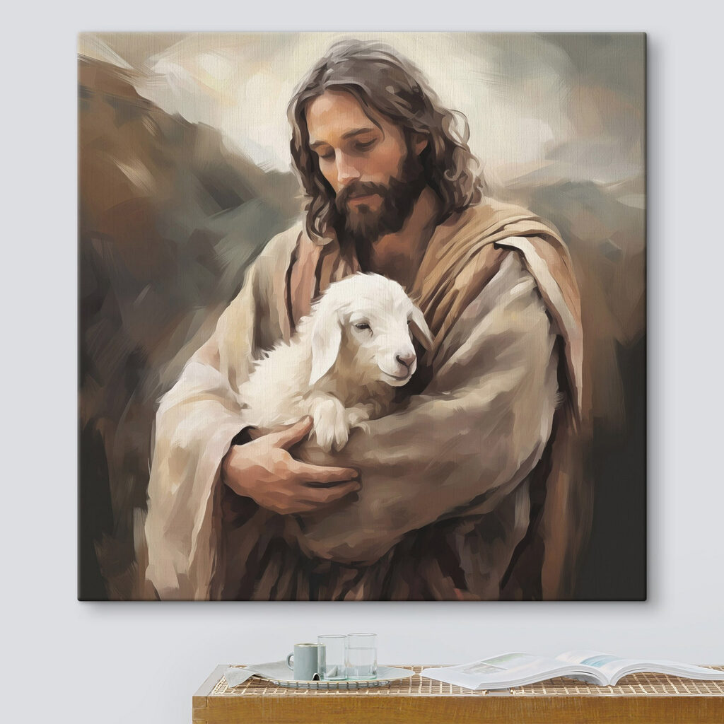 Jezus z białym jagnięciem we wnętrzu