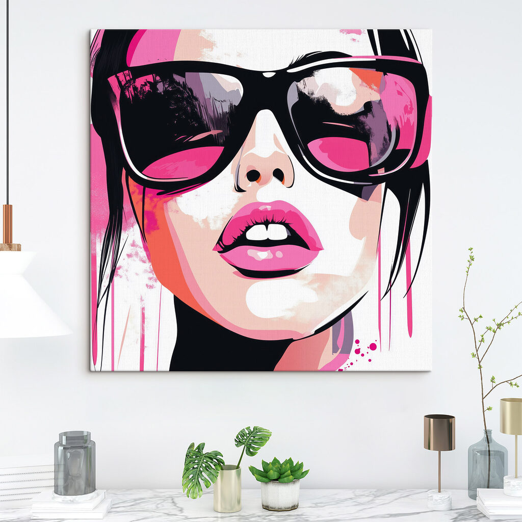 Różowy pop-art w okularach — wnętrze 2