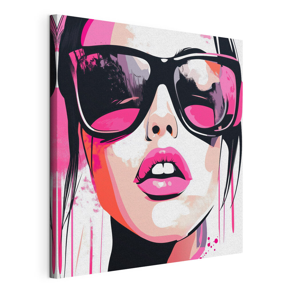 Różowy pop-art w okularach — widok produktu