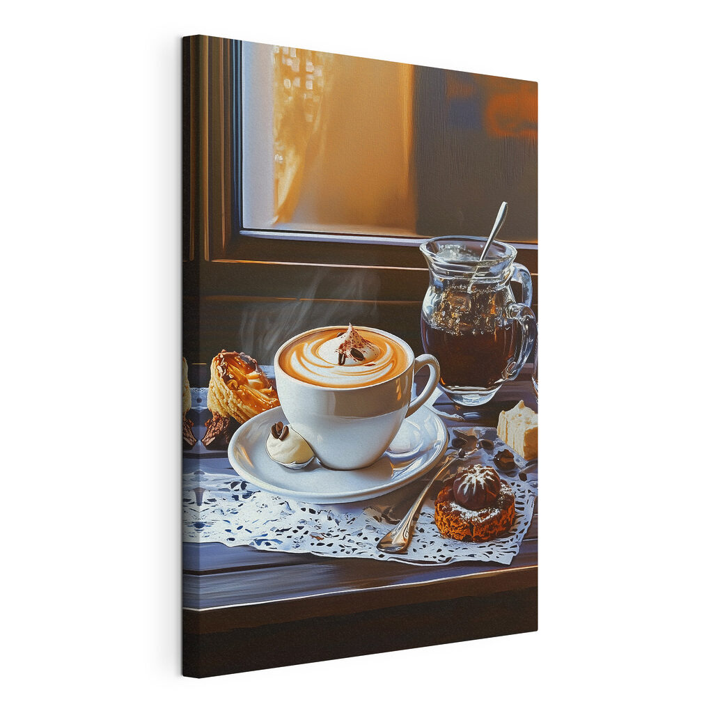 Cappuccino przy oknie — widok produktu